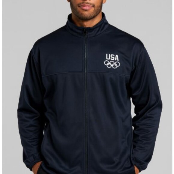 USA Olympic Committee Mens Embroidered Full Zip Jacket Coat Size XL - Picture 1 of 8
